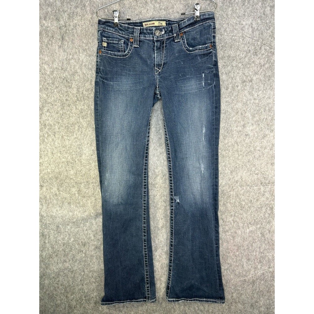 Big Star Remy Boot Women's 30L Low Rise Stretch Blue Denim Bootcut Jeans